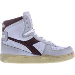 Reduzierte Weiße Bestickte Diadora High Top Sneaker & Sneaker Boots mit Schnürsenkel für Damen Größe 36,5 