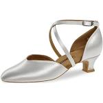 Beige Diamant Dance Shoes Tanzschuhe in Komfortweite aus Textil atmungsaktiv für Damen Größe 35,5 