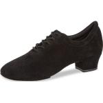 Schwarze Diamant Dance Shoes Tanzschuhe Latein in Normalweite aus Veloursleder stoßdämpfend für Damen Größe 39 mit Absatzhöhe 3cm bis 5cm 