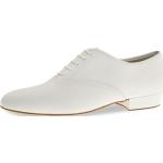 Weiße Diamant Dance Shoes Tanzschuhe Standard in Komfortweite aus Nappaleder stoßdämpfend für Herren Größe 43 mit Absatzhöhe bis 3cm 