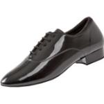 Schwarze Diamant Dance Shoes Tanzschuhe Standard in Normalweite aus Nappaleder atmungsaktiv für Herren Größe 45 mit Absatzhöhe bis 3cm 