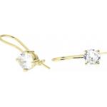 Goldene Elegante Diamant Ohrringe aus Gold 14 Karat mit Zirkonia für Herren 