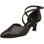 Schwarze Lack-Optik Diamant Dance Shoes Tangoschuhe für Damen Größe 36 