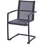 Reduzierte Dunkelgraue Moderne Freischwinger Stühle pulverbeschichtet mit Armlehne Breite 0-50cm, Höhe 50-100cm, Tiefe 0-50cm 