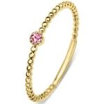 Goldene Minimalistische Turmalin Ringe 14 Karat für Damen 