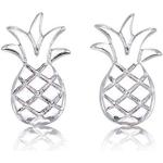 Silberne Ananas-Ohrringe für Damen 