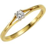 Reduzierte Goldene Ellen K. Diamonds by Ellen K Goldringe aus Gold 14 Karat mit Diamant 