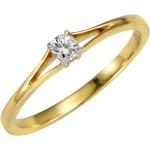 Diamonds by Ellen K. Ring Gold 585 zweifarbig Brillant 0,10ct.