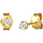 Reduzierte Goldene Elegante Diamore Diamant Ohrringe aus Gold mit Diamant handgemacht für Damen 