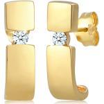 Diamore Paar Ohrstecker »Stecker Elegant Diamant Geo (0.12 ct) 585 Gelbgold«, goldfarben