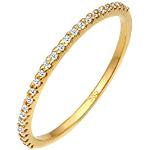 Goldene Elegante Diamore Goldringe aus Gold mit Diamant handgemacht für Damen Größe 54 zur Hochzeit 
