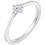 Silberne Diamore Diamantringe mit Diamant handgemacht zur Hochzeit 
