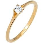 DIAMORE Ring Damen Verlobung Vintage mit Diamant (
