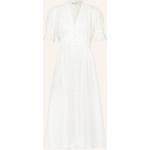 Weiße Kurzärmelige Diane von Fürstenberg V-Ausschnitt Taillierte Kleider aus Baumwolle für Damen Größe XS 