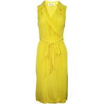 Reduzierte Gelbe Ärmellose Vintage im sehr guten Zustand Kragenkleider für Damen für den Frühling 