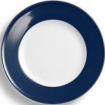 Marineblaue Dibbern Solid Color Frühstücksteller 21 cm aus Porzellan mikrowellengeeignet 