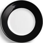 Schwarze Runde Frühstücksteller 14 cm 