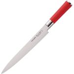 Rote Moderne Dick Runde Sushi Messer aus Stahl rostfrei 