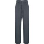 Anthrazitfarbene Unifarbene 7/8-Hosen mit Reißverschluss aus Polyester für Damen Größe XS 