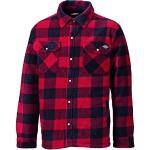Rote Dickies Portland Hemdjacken aus Fleece mit Kapuze für Herren Größe 3 XL 