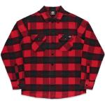Reduzierte Rote Langärmelige Dickies Sacramento Herrenlangarmhemden mit Knopf aus Flanell Größe XL 