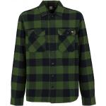 Reduzierte Olivgrüne Karo Dickies Sacramento Outdoor-Hemden aus Flanell für Herren Größe L 