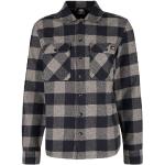 Reduzierte Graue Karo Dickies Sacramento Outdoor-Hemden aus Flanell für Herren Größe S 