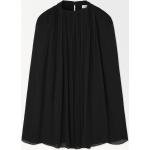 Schwarze COS Festliche Blusen aus Chiffon für Damen Größe S 