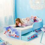 Reduzierte Hellblaue Die Eiskönigin - völlig unverfroren Kombi-Kinderbetten aus Holz mit Schublade 70x140 