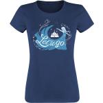 Blaue Die Eiskönigin Elsa Rundhals-Ausschnitt T-Shirts für Damen Größe XXL 