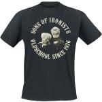 Schwarze Sons of Anarchy Statler & Waldorf Rundhals-Ausschnitt T-Shirts für Herren Größe 5 XL 