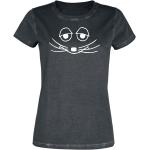 Schwarze Die Sendung mit der Maus Rundhals-Ausschnitt T-Shirts mit Maus-Motiv für Damen Größe L 