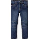 Dunkelblaue Straight Leg Jeans für Kinder mit Reißverschluss aus Denim Größe 152 