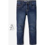 Dunkelblaue Vertbaudet Slim Jeans für Kinder mit Reißverschluss aus Denim für Jungen Größe 158 
