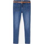 Blaue Vertbaudet Slim Jeans für Kinder mit Reißverschluss aus Denim für Mädchen Größe 98 