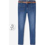 Blaue Vertbaudet Slim Jeans für Kinder mit Reißverschluss aus Denim für Mädchen Größe 98 