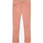 Peachfarbene Vertbaudet Slim Jeans für Kinder mit Nieten mit Reißverschluss aus Denim für Mädchen Größe 110 
