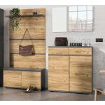 Braune Moderne Möbel Exclusive Garderoben Sets & Kompaktgarderoben Breite 150-200cm, Höhe 200-250cm, Tiefe 0-50cm 4-teilig 