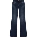 Dunkelblaue Bestickte Diesel Jeans mit Stickerei mit Reißverschluss aus Denim für Damen Größe XS Weite 30, Länge 32 
