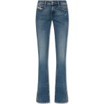 Reduzierte Blaue Bestickte Diesel Slim Fit Jeans mit Reißverschluss aus Denim für Damen 