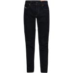 Marineblaue Bestickte Diesel Sleenker Slim Fit Jeans mit Reißverschluss aus Denim für Herren Größe L Weite 28, Länge 32 