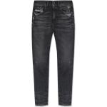 Reduzierte Dunkelgraue Diesel Sleenker Slim Fit Jeans mit Reißverschluss aus Denim für Herren Größe L Weite 30, Länge 32 