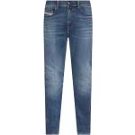 Reduzierte Dunkelblaue Bestickte Diesel Slim Fit Jeans mit Reißverschluss aus Denim für Herren Größe XXL Weite 30, Länge 30 