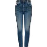 Reduzierte Dunkelblaue Bestickte Diesel Jeans mit Stickerei mit Reißverschluss aus Denim für Damen Größe L Weite 29, Länge 30 