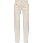 Beige Diesel Slim Fit Jeans mit Knopf aus Denim für Damen Größe XS Weite 25, Länge 32 