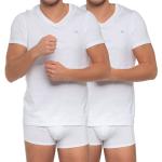 Reduzierte Weiße Kurzärmelige Diesel V-Ausschnitt T-Shirts aus Baumwolle für Herren Größe XXL 2-teilig 