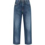 Reduzierte Blaue Bestickte Diesel Jeans mit Stickerei mit Reißverschluss aus Baumwolle für Damen Größe XS Weite 27, Länge 32 