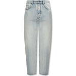 Blaue Bestickte Loose Fit Diesel Jeans mit Stickerei mit Reißverschluss aus Denim für Herren Weite 32, Länge 32 