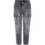 Graue Bestickte Diesel Krooley Slim Fit Jeans mit Reißverschluss aus Denim für Herren 