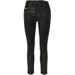Dunkelgraue Vintage Diesel Slim Fit Jeans mit Reißverschluss aus Denim enganliegend für Damen Weite 24 